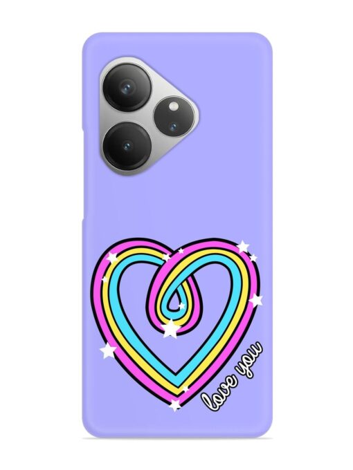 Colorful Rainbow Heart Snap Case for Realme Gt 6