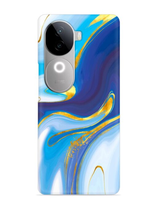 Watercolor Background With Golden Foil Snap Case for Vivo V40E (5G)