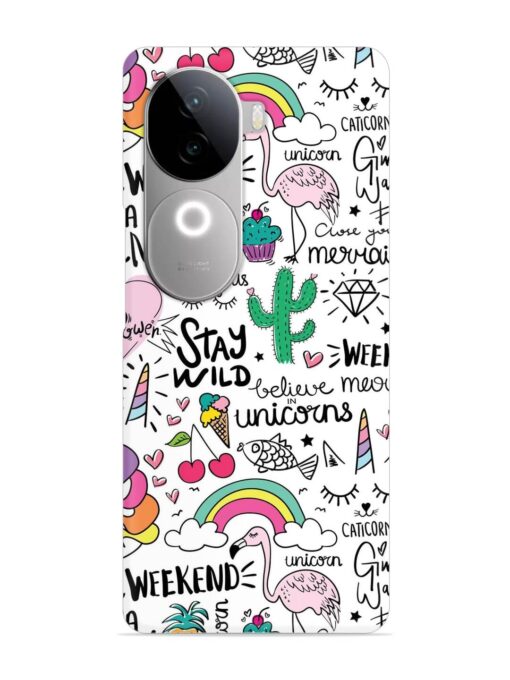 Unicorn Ice Cream Snap Case for Vivo V40E (5G)