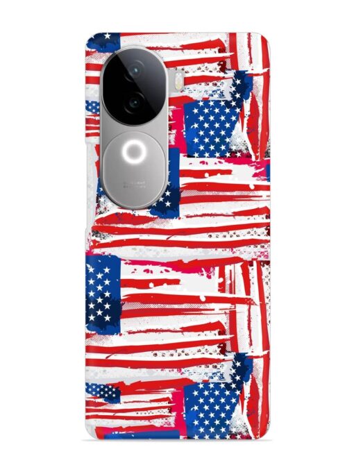 Usa Flag Seamless Snap Case for Vivo V40E (5G)