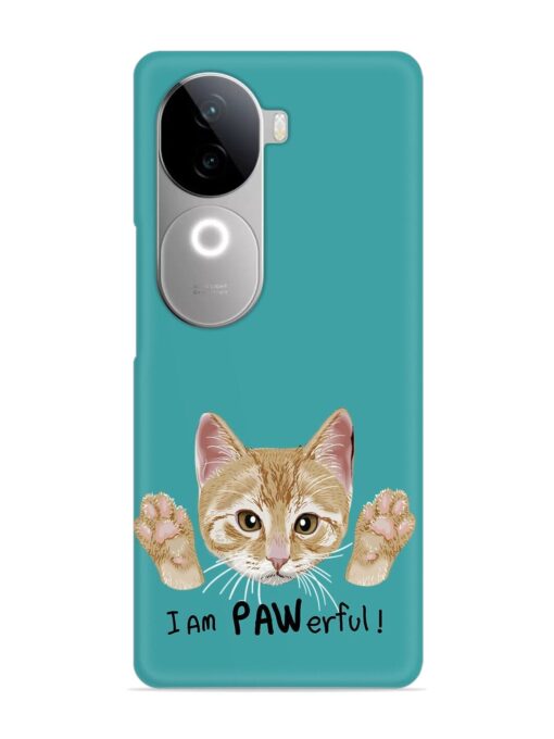 Typography Slogan Cat Snap Case for Vivo V40E (5G)