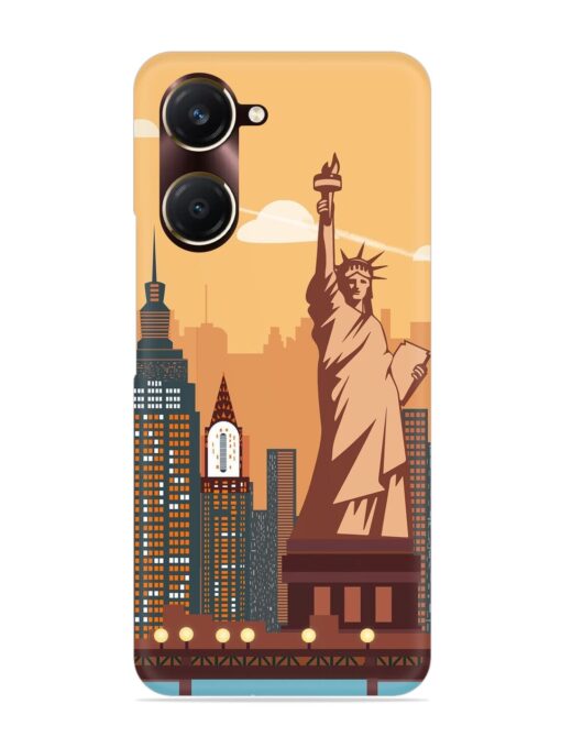 New York Statue Of Liberty Architectural Scenery Snap Case for Vivo Y18T