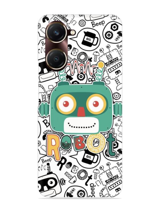 Robot Modern Seamless Pattern Snap Case for Vivo Y18T