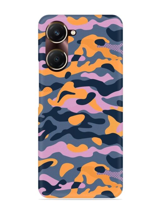 Camouflage Army Military English Orange Art Snap Case for Vivo Y18T