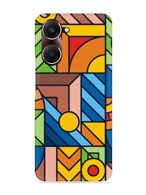 Colorful Geometric Snap Case for Vivo Y18T