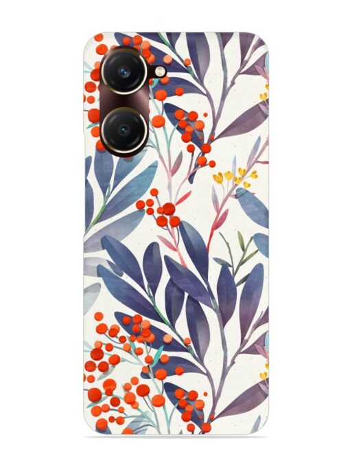 Seamless Floral Pattern Snap Case for Vivo Y18T