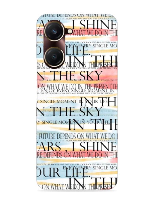 Seamless Slogans Pattern Snap Case for Vivo Y18T