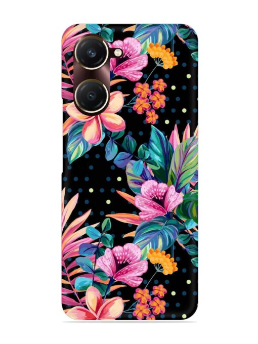 Seamless Floral Pattern Snap Case for Vivo Y18T