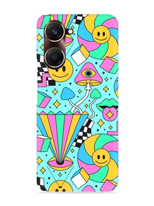 Trippy Rainbow 60S Snap Case for Vivo Y18T