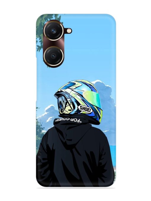 Rider With Helmet Snap Case for Vivo Y18T