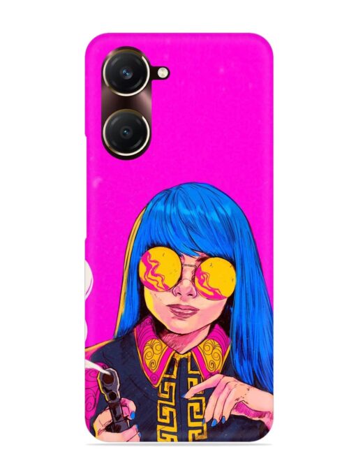 Aesthetic Anime Girl Snap Case for Vivo Y18T