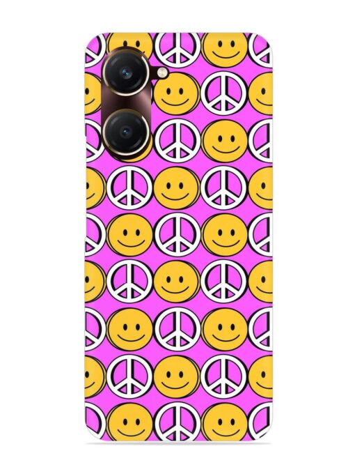 Smiley Face Peace Snap Case for Vivo Y28S (5G)