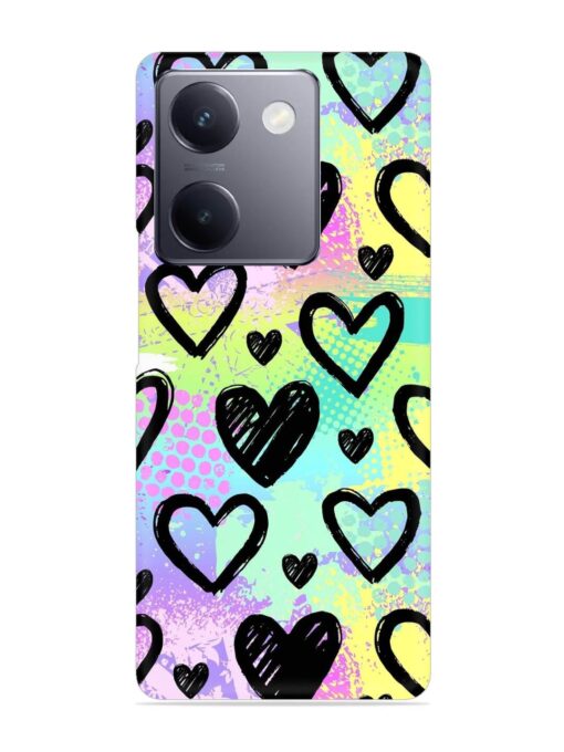 Bright Pattern Hearts Snap Case for Vivo Y300 Plus (5G)