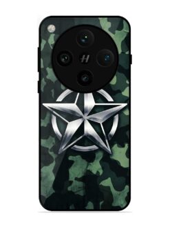 Indian Army Star Design Glossy Metal Phone Cover for Oppo Find X8 Pro