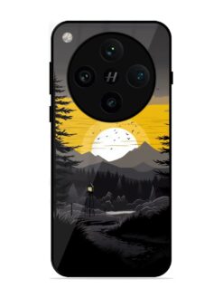 Sunset Vector Glossy Metal Phone Cover for Oppo Find X8 Pro