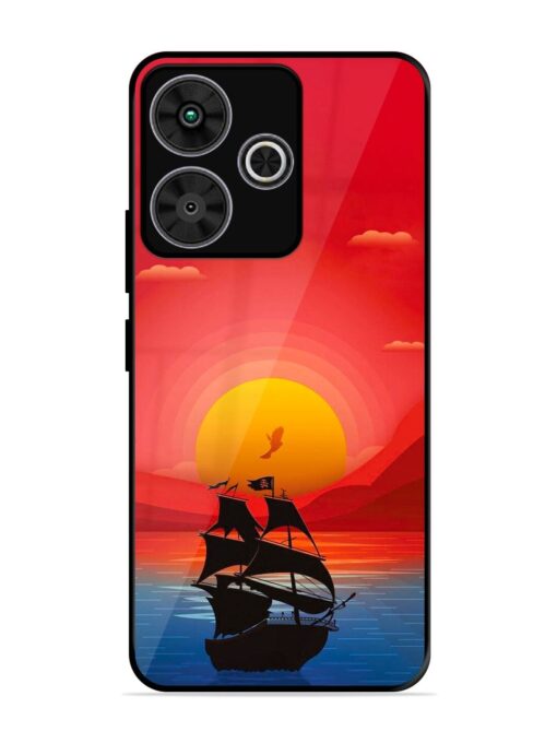 Sunset Sail Glossy Metal Phone Cover for Poco M6 Plus (5G)