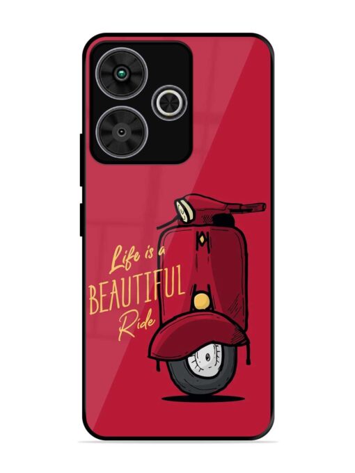 Life Is Beautiful Rides Glossy Metal Phone Cover for Poco M6 Plus (5G)