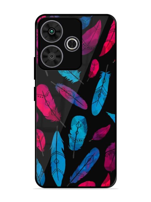 Feather Art Glossy Metal Phone Cover for Poco M6 Plus (5G)