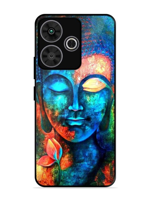 Buddha Painting Glossy Metal Phone Cover for Poco M6 Plus (5G)