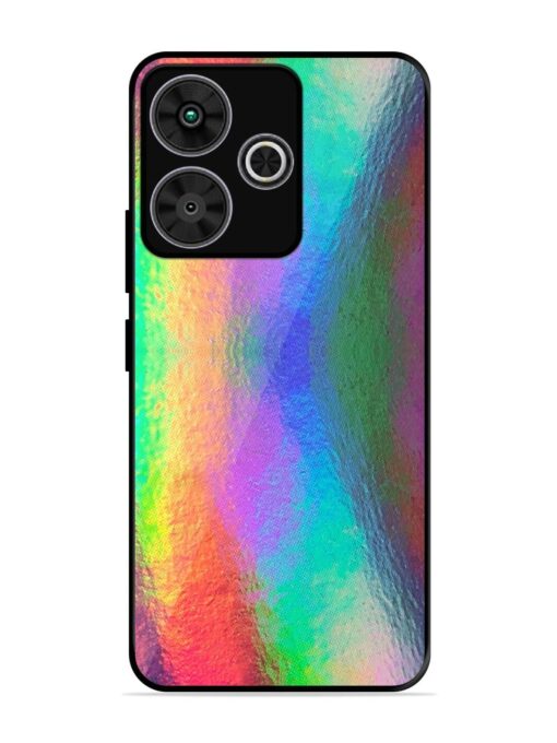 Colorful Holographic Background Glossy Metal TPU Phone Cover for Poco M6 Plus (5G)