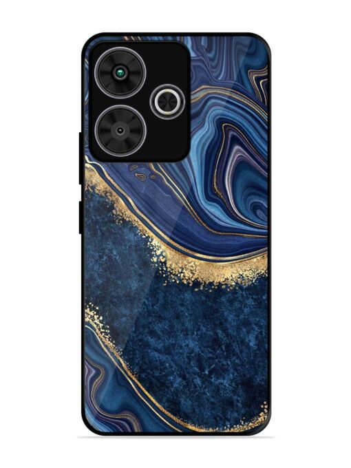 Abstract Background Blue Glossy Metal TPU Phone Cover for Poco M6 Plus (5G)