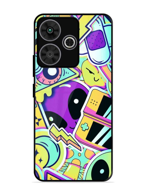 Scratch Art Glossy Metal Phone Cover for Poco M6 Plus (5G)