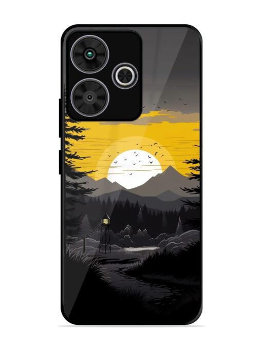 Sunset Vector Glossy Metal Phone Cover for Poco M6 Plus (5G)