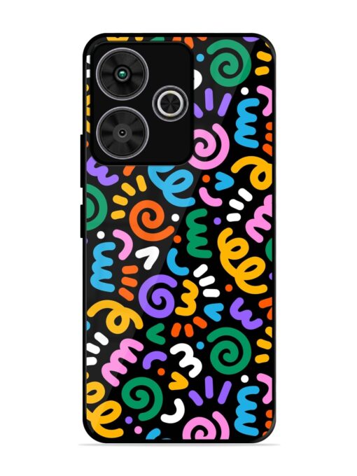 Colorful Seamless Vector Glossy Metal Phone Cover for Poco M6 Plus (5G)