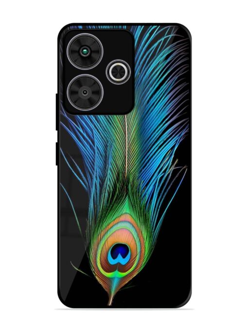 Peacock Feather Glossy Metal TPU Phone Cover for Poco M6 Plus (5G)