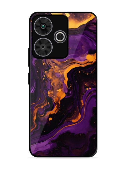 Painting Of A Purple Glossy Metal Phone Cover for Poco M6 Plus (5G)