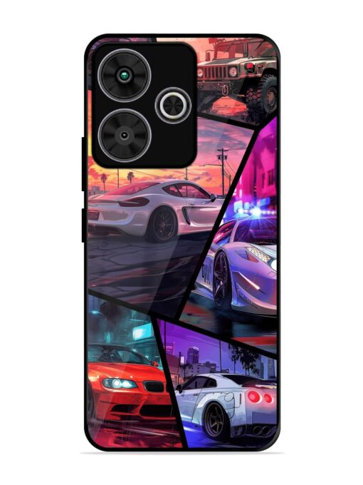 Ride In Pixels Glossy Metal Phone Cover for Poco M6 Plus (5G)