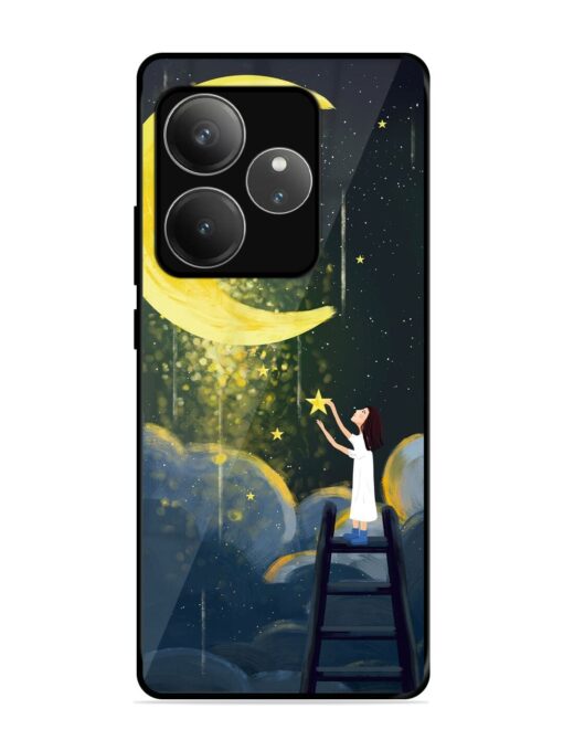 Moonlight Healing Night Illustration Glossy Metal TPU Phone Cover for Realme Gt 6