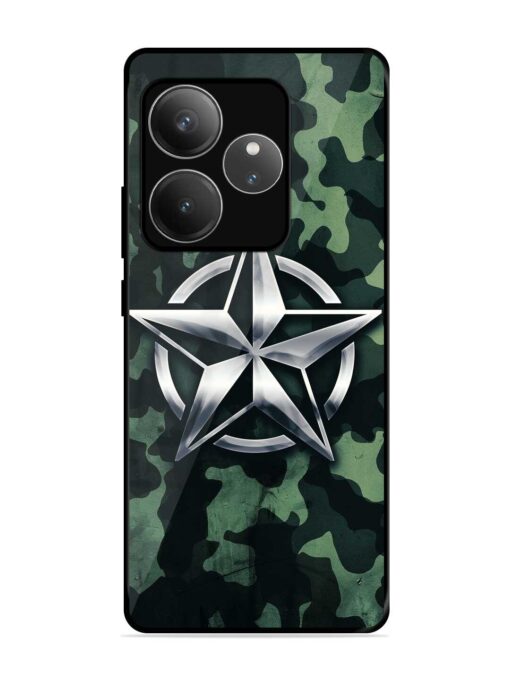 Indian Army Star Design Glossy Metal Phone Cover for Realme Gt 6