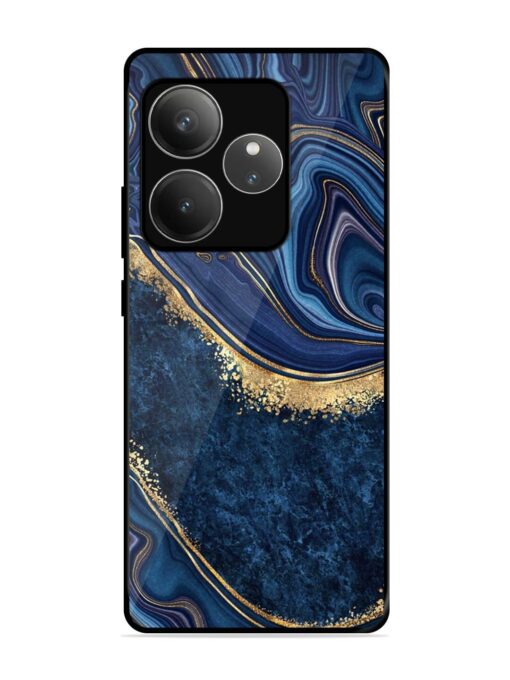 Abstract Background Blue Glossy Metal TPU Phone Cover for Realme Gt 6