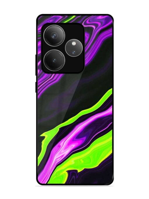 Bright Fluid Violet Glossy Metal Phone Cover for Realme Gt 6