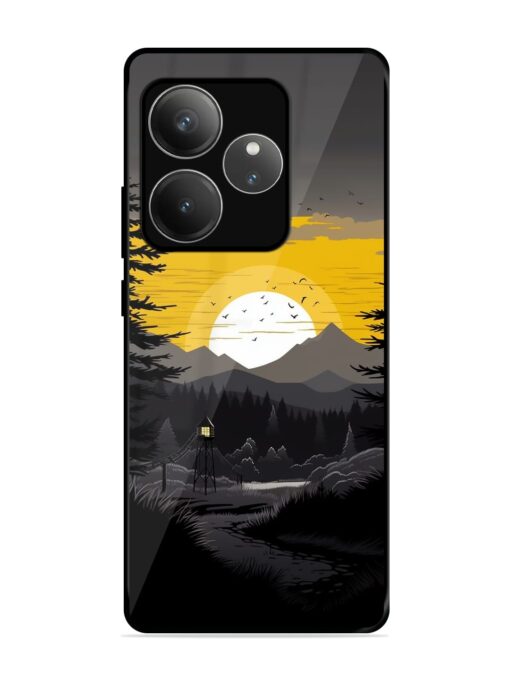 Sunset Vector Glossy Metal Phone Cover for Realme Gt 6