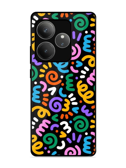 Colorful Seamless Vector Glossy Metal Phone Cover for Realme Gt 6