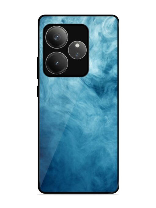 Blue Smoke Art Glossy Metal Phone Cover for Realme Gt 6