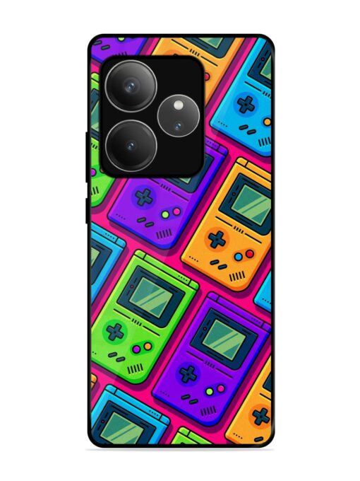 Game Seamless Pattern Glossy Metal Phone Cover for Realme Gt 6