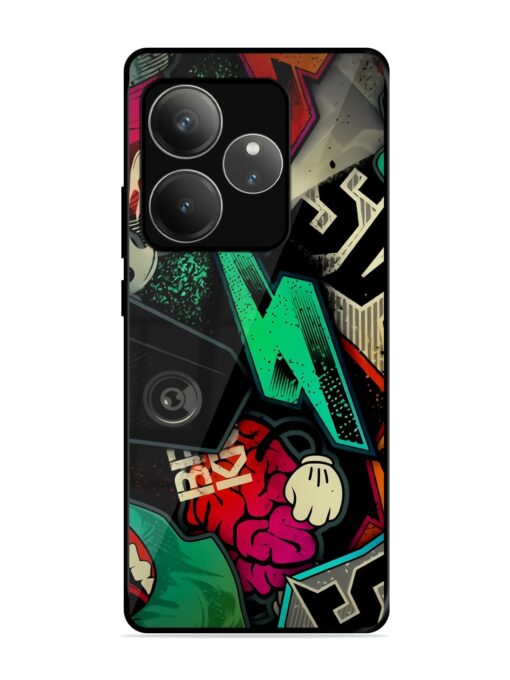 Graffiti Art Glossy Metal Phone Cover for Realme Gt 6