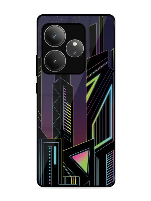 Neon Dreamscape Glossy Metal Phone Cover for Realme Gt 6