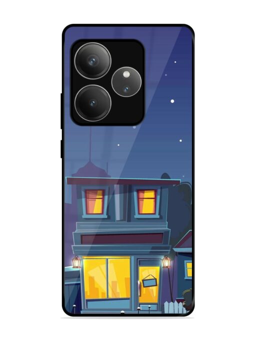 Vector Night House Glossy Metal Phone Cover for Realme Gt 6