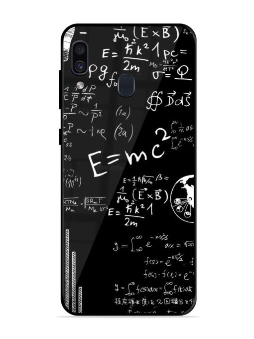 E=Mc2 Mass?Energy Equivalence Glossy Metal Phone Cover for Samsung Galaxy A30