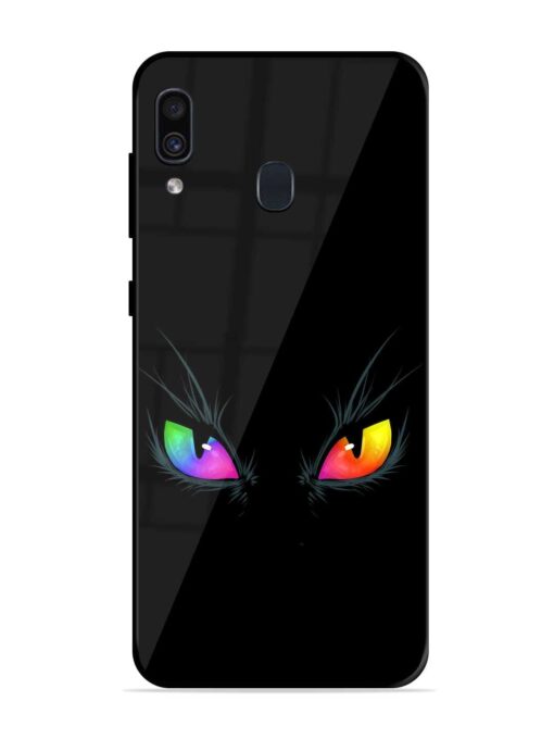 Cat Eyes Glossy Metal Phone Cover for Samsung Galaxy A30