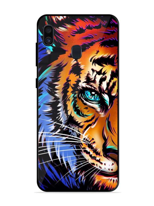 Colorful Lion Art Glossy Metal Phone Cover for Samsung Galaxy A30