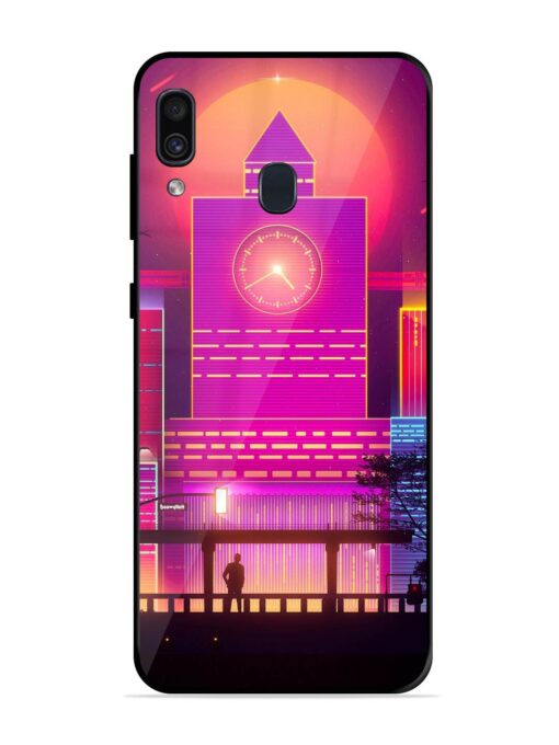 Clock Tower Glossy Metal TPU Phone Cover for Samsung Galaxy A30