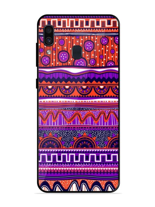 Ethnic Seamless Pattern Glossy Metal TPU Phone Cover for Samsung Galaxy A30