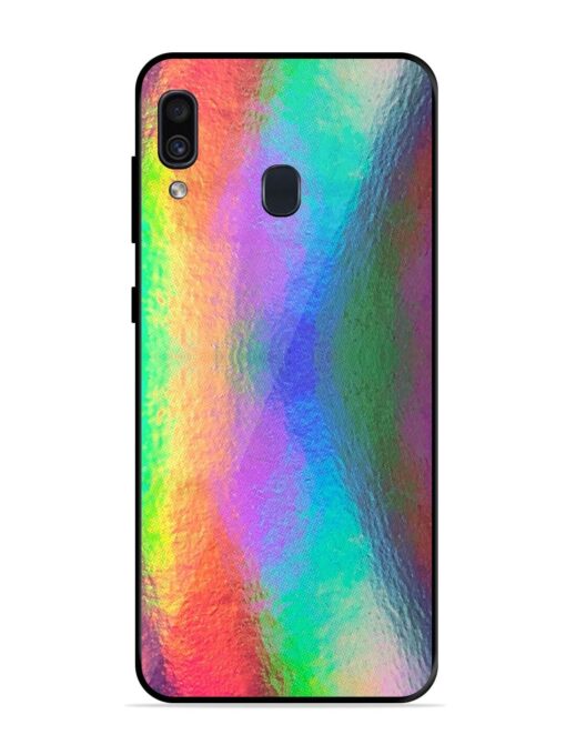 Colorful Holographic Background Glossy Metal TPU Phone Cover for Samsung Galaxy A30