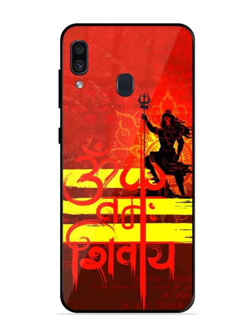 Illustration Lord Shiva Glossy Metal TPU Phone Cover for Samsung Galaxy A30