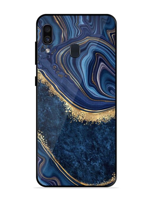 Abstract Background Blue Glossy Metal TPU Phone Cover for Samsung Galaxy A30